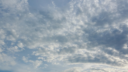 dramatic white cloud on blue sky, nature background