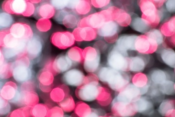 White and pink bokeh light abstract blurred background