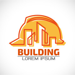 Obraz premium Building logo,architecture building vector logo design template. Skyscraper real estate business theme icon. 