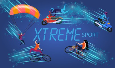 Men and Women Doing Xtreme Sport Extreme Activity