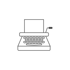 Typewriter graphic design template vector isolated