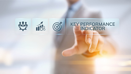 KPI Key performance indicator business and industrial analysis concept on screen.