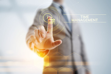 Time management project planning business internet technology concept.