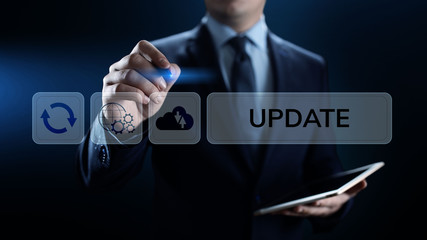 Update software application and hardware upgrade technology concept.