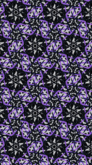 Ornate geometric pattern and abstract multicolored background