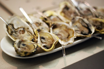Oyster with sauce