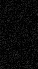 Ornate geometric pattern and abstract multicolored background