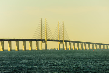 Oresund bridge between Denmark and Sweden.