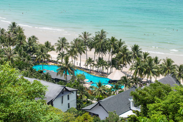 Fototapeta premium The beauty of Koh Chang, Trat province in the summer. Tourists go to relax on Koh Chang during the summer festival.