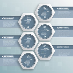 Abstract 3D Paper Infographics. Business template .Vector illustration