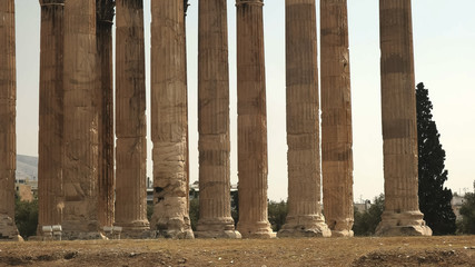 shot of the temple of zeus in athens, greece