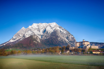 Fototapeta premium Trautenfels and Grimming in Ennstal, Steiermark, Austria
