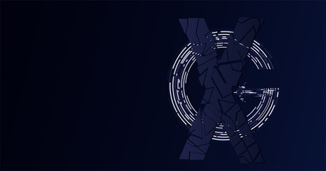 XG monogram in avengers endgame style.