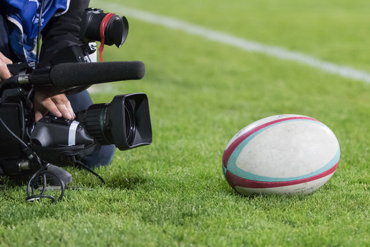 Diffusion t&eacute;l&eacute; d'un match de rugby