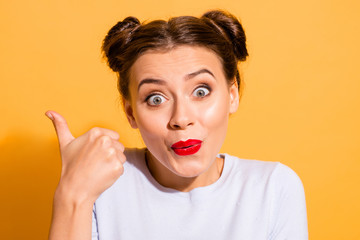 Close-up portrait of her she nice-looking attractive winsome lovable lovely cheerful cheery funny...