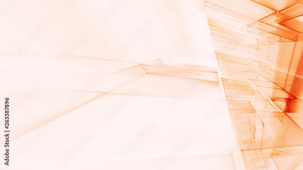 Poster abstract red on white background element. fractal graphics 3d illustration. science or technology co