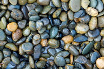 small rock on the beach.
