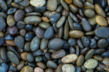 small rock on the beach.
