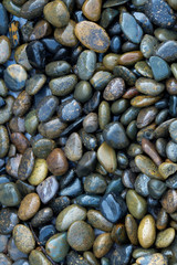 small rock on the beach.
