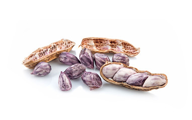  boiled peanuts isolated on a white background
