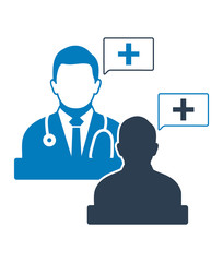 Medical consultant icon. Flat style vector EPS.