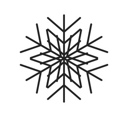 Snowflake icon. Flat style vector EPS.