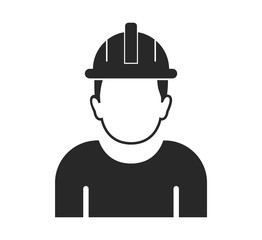 Male worker Icon. Flat style vector EPS.