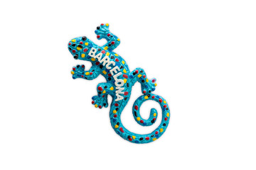 The souvenir magnet from Barcelona, Spain