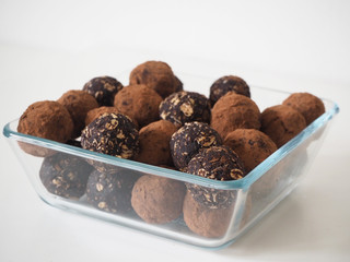 Fitness health sweets, food, christmas sweets, cacao sweet, raw sweets