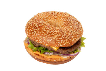 Juicy fresh Burger on white isolated background