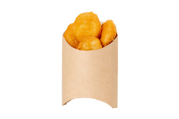 chicken nuggets in a cardboard box