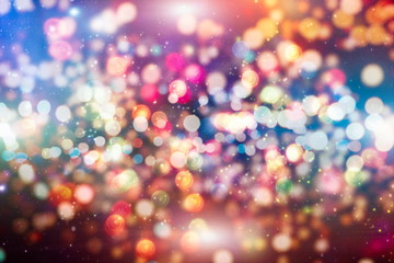 Blurred bokeh light background, Christmas and New Year holidays background