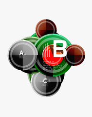 Colorful glossy circles background