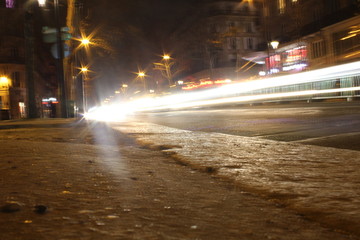 Trafic nuit route Paris 