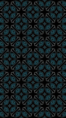 Ornate geometric pattern and abstract colored background