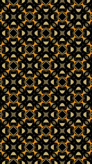 Ornate geometric pattern and abstract colored background