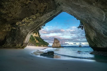 Fototapeten Blick von der Höhle bei Cathedral Cove, Coromandel, Neuseeland 10 © Christian B.