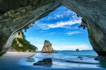 Tischdecke Blick von der Höhle bei Cathedral Cove, Coromandel, Neuseeland 46 © Christian B.