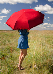 woman with sun umbrella