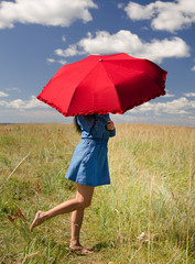 woman with sun umbrella