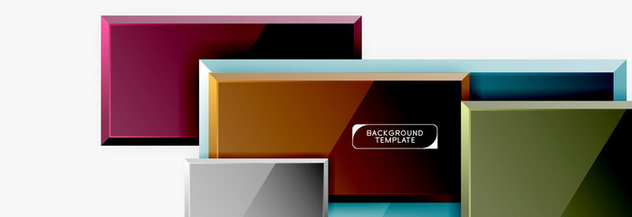 Minimal square banner abstract background