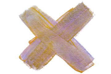 Watercolor element figure a cross from two watercolor stripes a cross from two watercolor stripes