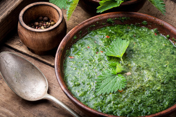 Nettle leaf soup