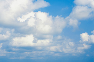 Blue sky with blurred pattern background