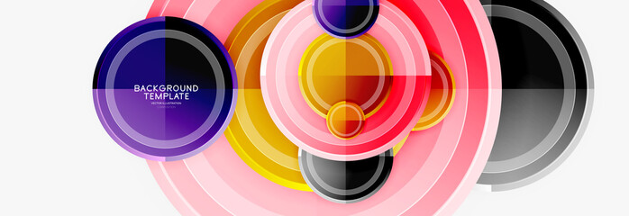 Obraz premium Circular pattern, abstract circles composition