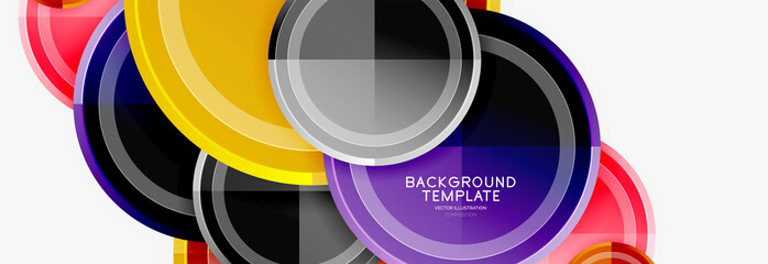 Circular pattern, abstract circles composition