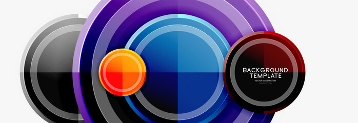 Colorful glossy circles background