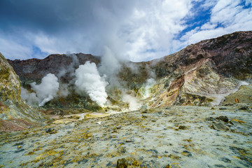 Smoke,volcanic crater,white island,new zealand 22