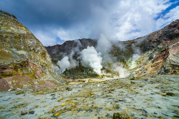 Smoke,volcanic crater,white island,new zealand 21