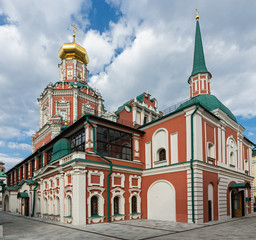 Fototapeta na wymiar Church of the Epiphany in Moscow in China Town, Russia